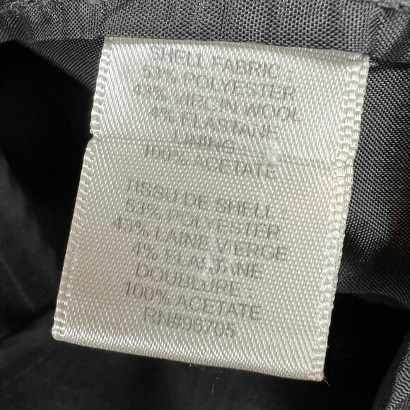 Rebecca Taylor Tiered Ruffle Peplum Blazer Wool Blend Charcoal Jacket Womens 4 - Picture 9 of 16